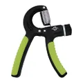 Nivia Hand Gripper 2.0 with Adjustable Resistance Level from 10Kg (22LB) to 40Kg (88LB) | Black/Green | Material : Polyvinyl Chloride | Forearm and Finger Exercise for Men & Women