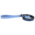 Rosewood Baby Blue/Navy Leather Lead 3/4" 40",