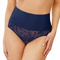 Maidenform Flexees Women's Tame Your Tummy Brief, Navy Lace, Small