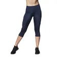 CW-X Women's Stabilyx Joint Support 3/4 Capri Compression Tight Pants, True Navy, Medium
