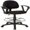 Boss Office Products B1617-BK Ergonomic Works Drafting Chair with Loop Arms in Black