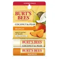 Burt's Bees 100% Natural Moisturizing Lip Balm, Coconut & Pear and Mango with Beeswax & Fruit Extracts - 2 Tubes