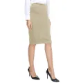 Urban CoCo Women's Elastic Waist Stretch Bodycon Midi Pencil Skirt, Camel, Large