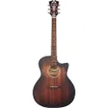 D'Angelico Guitars Electro Acoustic 6 String Solid-Body Electric Guitar, Right, Aged Mahogany (DAPLSG200AGDCP)