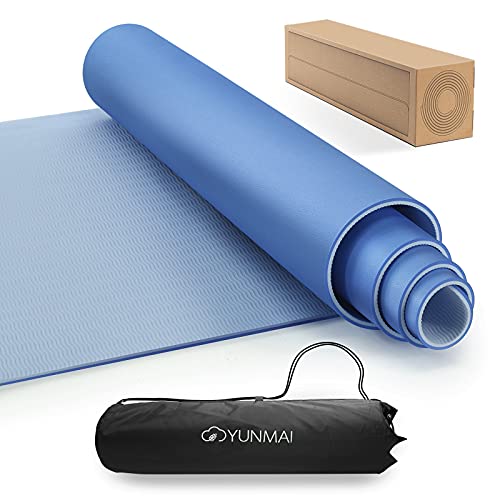 Yunmai Durable Lightweight and Odorless Yoga Mat, Blue
