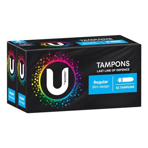 U BY KOTEX Tampons Regular 32 Count