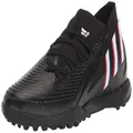 adidas Unisex Predator Edge.3 Turf Soccer Shoe, Core Black/White/Vivid Red, 8.5 US Men