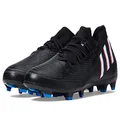 adidas Unisex Predator Edge.3 Firm Ground Soccer Shoe, Black/White/Vivid Red, 10.5 US Men