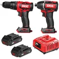 Skil PWRCore 20V Brushless Hammer Drill/Impact Drill Combo Pack with 2x2.5Ah Battery and Charger