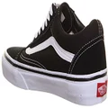 Vans Old Skool Unisex Sneakers, Black/White,3.5 US Men / 5 US Women