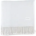 Sferra Celine Herringbone 100% Cotton Throw Blanket - Silver Sage