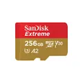 SanDisk 256GB Extreme MicroSDXC UHS-I Speicherkarte - C10, U3, V30, 4K, A2, Micro SD - SDSQXA1-256G-GN6MN