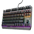 Trust Gaming GXT 834 Callaz TKL Mechanical Keyboard, US/NL QWERTY Layout, Outemu Switch, Multicolor LED Lighting, 12 Media Keys, USB Gaming Keyboard 80 Percent for PC, Laptop, Mac - Black