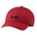 Nike Unisex Heritage 86 Washed Golf Cap Hat Printed Club Adjustable Strap (Red Embossed)