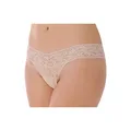 Hanky Panky Women's Signature Lace Low Rise Thong Panty, Chai, One Size