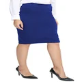 Urban CoCo Women's Elastic Waist Stretch Bodycon Midi Pencil Skirt (XL, Royal Blue)