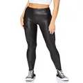 Spanx Leggings for Women Faux Leather Leggings (Regular and Plus Sizes), Black (Very Black Very Black), 12-14