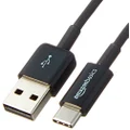 Amazon Basics USB Type-C to USB-A 2.0 Male Cable - 3 Feet (0.9 Meters) - Black_5 Pack