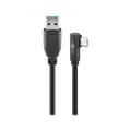 Goobay USB-C to USB A 3.0 90 Degree Cable, Black, 0.5 Meter