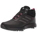 adidas Women's S2G Recycled Polyester Mid Cut Golf Shoes, Core Black/Dark Silver/Wild Pink, 5