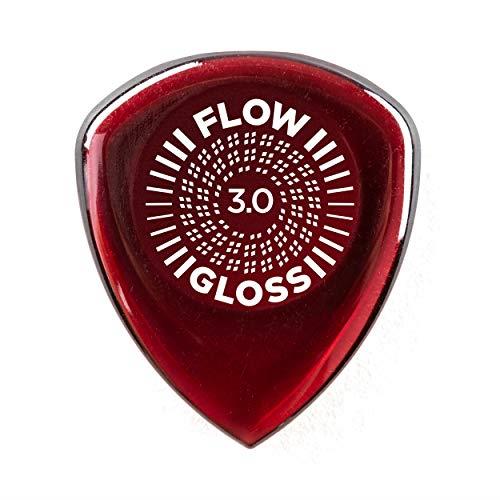 Jim Dunlop Flow Gloss 3.0mm Guitar Pick - 12 Pack (550R300), Brown