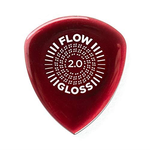 Jim Dunlop Flow Gloss 2.0mm Guitar Pick - 12 Pack (550R200), Brown