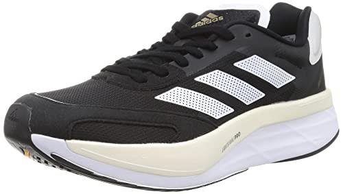 adidas Men's Adizero Boston 10 Runners Shoes, Black/White/Gold, Size US 11.5