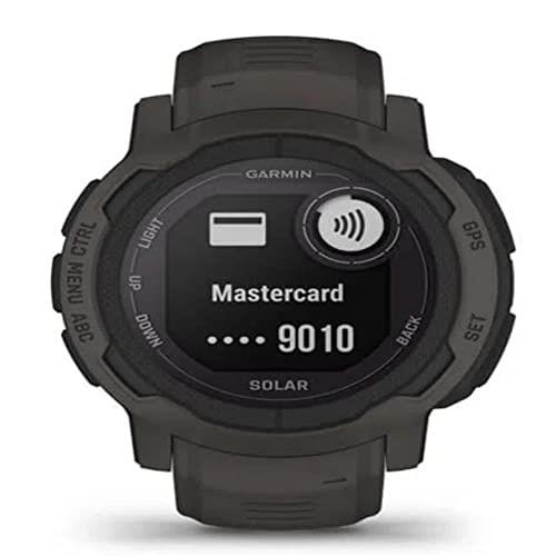 Garmin Instinct 2 Solar, Rugged GPS Smartwatch, Built-in Sports Apps and Health Monitoring, Solar Charging and Ultratough Design Features, Graphite