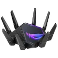 GT-AXE16000 Quad-Band WiFi 6E (802.11ax) Gaming Router, New 6 GHz Band, Dual 10G Ports, 2.5G WAN Port, Dual WAN, AiMesh Support, VPN Fusion, Triple-Level Game Acceleration and Free Network Security