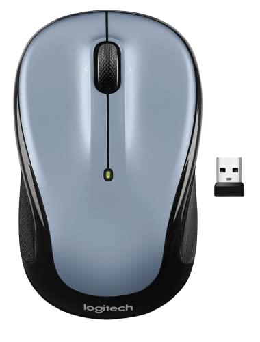 Logitech M325s Wireless Mouse, 2.4 GHz with USB Receiver, 1000 DPI Optical Tracking, 18-Month Life Battery, PC/Mac/Laptop/Chromebook - Light Silver