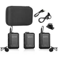 Movo WMX-1-DUO 2.4GHz Dual Wireless Lavalier Microphone System Compatible with DSLR Cameras, Camcorders, iPhone, Android Smartphones, and Tablets (60m Audio Range) - Great for Teaching Tutorials
