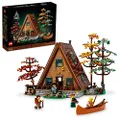 LEGO® Ideas A-Frame Cabin 21338 Building Kit; Buildable Display Model for Adults; Toy for Nature and Architecture Lovers; Includes 3 Buildable Trees, 4 Customisable Minifigures and 11 Animal Figures