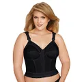 EXQUISITE FORM Womens Fully Front Close Longline Posture #5107530 Bra, Black, 38DD US