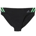 Adidas Men's Tech Range Swim Trunk, Black/Solar Lime, 12 Size