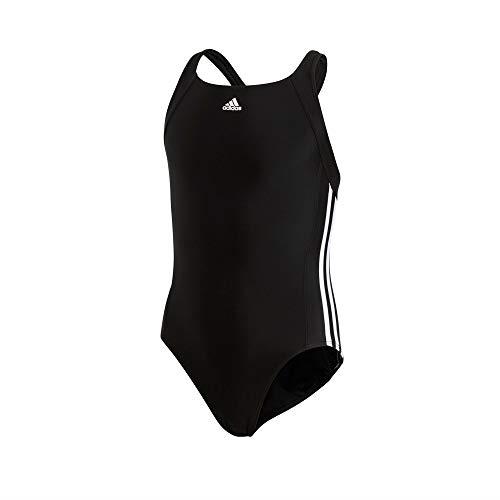 adidas BP5449 Girl's Essence Core 3-Stripe Swimsuit, Size 116/5-6 Years Black/White