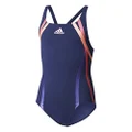 Adidas BR5738 Girl's Inf+ Performance Taped One-Piece Swimsuit, Size 164/13-14 Years