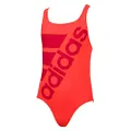 adidas BS0145 Girl's Inf+ Performance Solid Easy Coral Swimsuit, Size 152/11-12 Years