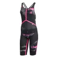 Adidas Women's Adizero XVIII Breaststroke Swimsuit, Black/Shock Pink, 28 Size