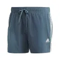 Adidas Men's 3 Stripes CLX Swim Short, Legacy Blue, X-Large