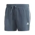 Adidas Men's 3 Stripes CLX Swim Short, Legacy Blue, Small
