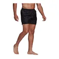 Adidas Men's Short-Length Solid Swim Shorts, Black, Medium