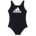adidas GN5892 Girl's Badge of Sports Swimsuit, Size 104/4 Years Black/White