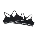 Bonds Girls’ Underwear Seamless Racer Crop - 2 Pack, Black (2 Pack), 10/12