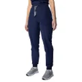 BAD WORKWEAR Women's Revolutionary Slim Fit Jogger Scrub Pants - High-Waisted, Lightweight & 10-Pocket Design - Navy, Medium US