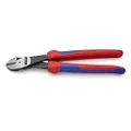 Knipex 74 22 250 High Leverage Diagonal Cutter Black Atramentized with Multi-Component Grips, 250 mm