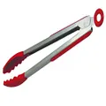 Avanti Silicone Tongs with Head and Grip, 30 cm Size, Red