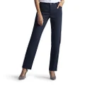 Lee Womens 46312 Relaxed Fit All Day Straight Leg Pant Pants - Blue - 10 Short