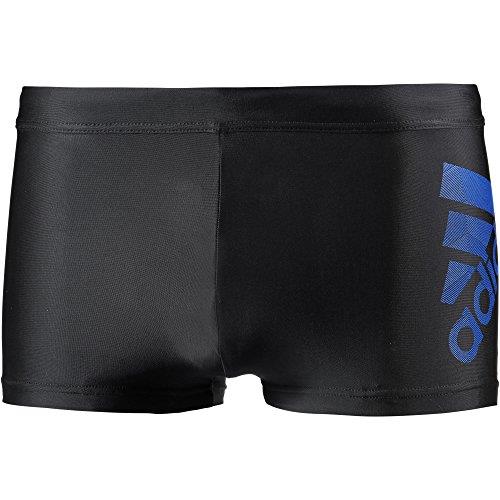 adidas Men's Fitness Graphic Swim Boxers, Black/Blue, 16 Size