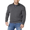 Nautica Men's Quarter-Zip Sweater, Charcoal Heather, Large