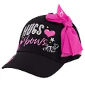 Nickelodeon Girls Baseball Cap, JoJo Siwa Adjustable Kids Hat for Ages 4-7, Black/Pink, 4-7 Years